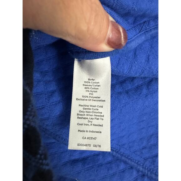 T by Talbots Blue Print Zip Jacket XL Activewear Casual - Picture 7 of 7